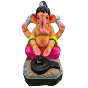 MH Ganapathy Colour Shiva – Clay – 8 Inch – Left Trunk MH Ganapathy Colour Shiva - Clay - 8 Inch - Left Trunk