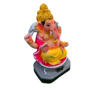 MH Ganapathy Colour Mouse- Clay – 8 Inch – Left Trunk MH Ganapathy Colour Mouse- Clay – 8 Inch – Left Trunk