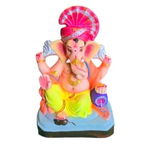 MH Ganapathy Colour Turban- Clay - 12 Inch - Left Trunk
