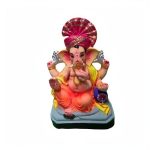MH Ganapathy Colour Crown – Clay – 12 Inch – Left Trunk MH Ganapathy Colour Turban- Clay - 12 Inch - Left Trunk