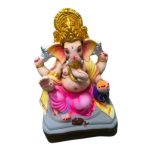 MH Ganapathy Colour Turban- Clay - 12 Inch - Left Trunk