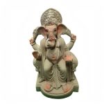 MH Ganapathy Elegant Crown- Clay – 14 Inch – Right Trunk MH Ganapathy Elegant Simhasan V2- Clay - 14 Inch - Right Trunk