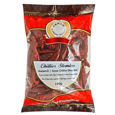ANNAM CHILLI WHOLE STEMLESS – 100g ANNAM CHILLI WHOLE STEMLESS – 100g