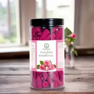 Backflow Rose Incense (Dhoop)-(Pack of 4)