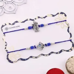 Bandhan of Love – Blueberry Kaju Katli Rakhi Set Bandhan of Love – Blueberry Kaju Katli Rakhi Set