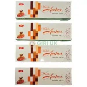 JK - White Amber - Natural Incense 50Gms-(Pack of 4)