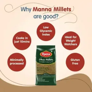 Manna Millets 4kg – Natural Grains Combo Pack of 4 | Foxtail 1kg, Kodo 1kg, Little 1kg, Barnyard 1kg | Native Low GI Millet Rice | Nutrient Powerhouse, High Protein Manna Millets 4kg – Natural Grains Combo Pack of 4 | Foxtail 1kg, Kodo 1kg, Little 1kg, Barnyard 1kg | Native Low GI Millet Rice | Nutrient Powerhouse, High Protein