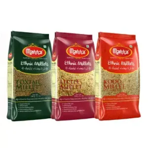 Manna Mixed Millets Combo Pack of 3 (Kodo Millet 500g Barnyard Millet 500g &Little Millet 500g) Manna Mixed Millets Combo Pack of 3 (Kodo Millet 500g Barnyard Millet 500g &Little Millet 500g)