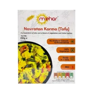 Mehar Navratan Korma (Tofu) 280g – Ready to Eat Vegetable Curry Mehar Navratan Korma (Tofu) 280g – Ready to Eat Vegetable Curry