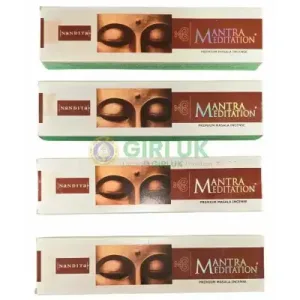 Nandita Mantra Meditation Incense Sticks (Agarbati)-(Pack of 4)