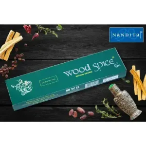 Nandita Wood Spice Incense Sticks (Agarbati)-(Pack of 4)