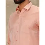 Ramraj - Art Silk Copper Tone Shirt with Dhoti & Towel Set (Full Sleeves)_3