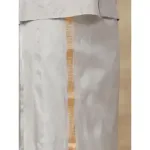 Ramraj - Art Silk Silver Grey Shirt with Dhoti & Towel Set (Full Sleeves)_3