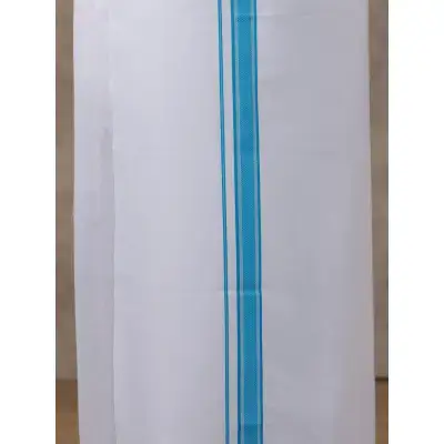 Ramraj – Cotton Rich Blue Shirt with Matching Border Dhoti Set C11 (Half Sleeves) Ramraj – Cotton Rich Blue Shirt with Matching Border Dhoti Set C11 (Half Sleeves)