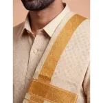 Ramraj - Tissue Gold Jacquard Shirt, Dhoti & Towel Set (3x1) GD13_2