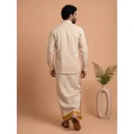 Ramraj - Tissue Gold Jacquard Shirt, Dhoti & Towel Set (3x1) GD13_4