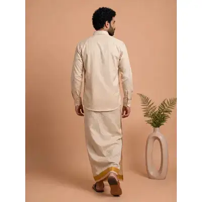 Ramraj – Tissue Gold Jacquard Shirt, Dhoti & Towel Set (3×1) GD13 Ramraj – Tissue Gold Jacquard Shirt, Dhoti & Towel Set (3×1) GD13
