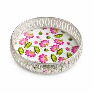 Silver Oxidized Tray - 10 inch - WL4798