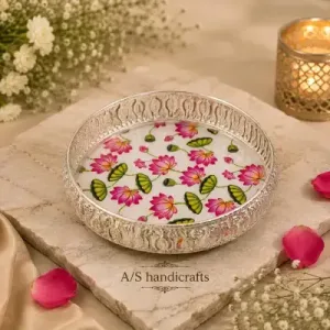 Silver Oxidized Tray – 10 inch – WL4798