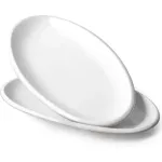 White Metal Oval Tray – 14 inch – WL4886_1