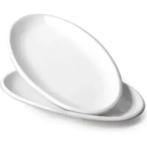 White Metal Oval Tray – 14 inch – WL4886 White Metal Oval Tray - 14 inch - WL4886